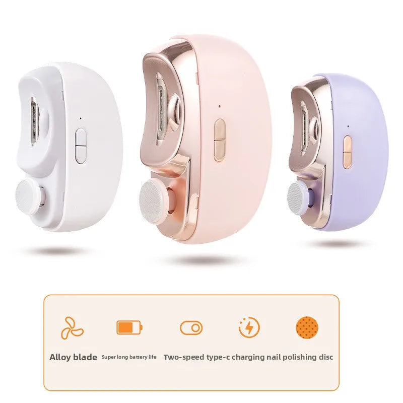 Coupe-Ongles Électrique Rechargeable avec Lumière – Bébé & Adulte