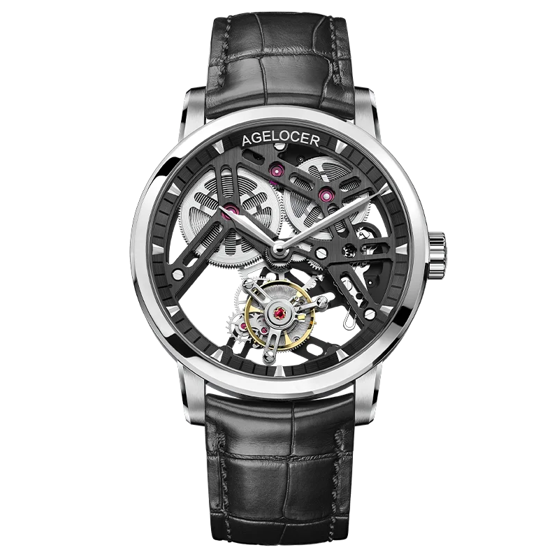 Montre Homme Flying Tourbillon Squelette Architectural 80h Agelocer Cal.A9001 Prix IAI – CLEVI Paris