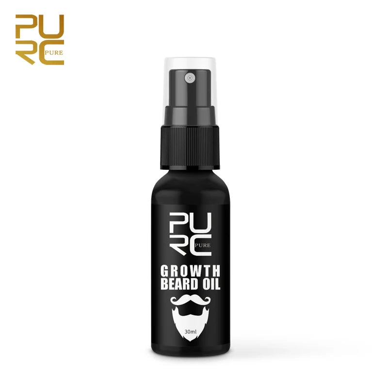 Huile de Croissance Barbe PURC | Stimule les Follicules, Barbe Plus Fournie & Douce | 30ml Homme – CLEVI Paris