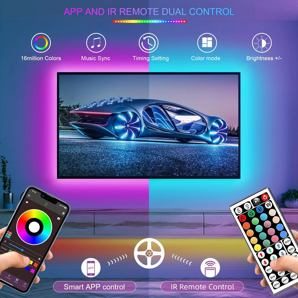 Ruban LED RGB USB Contrôle APP & Télécommande — CLEVI Paris