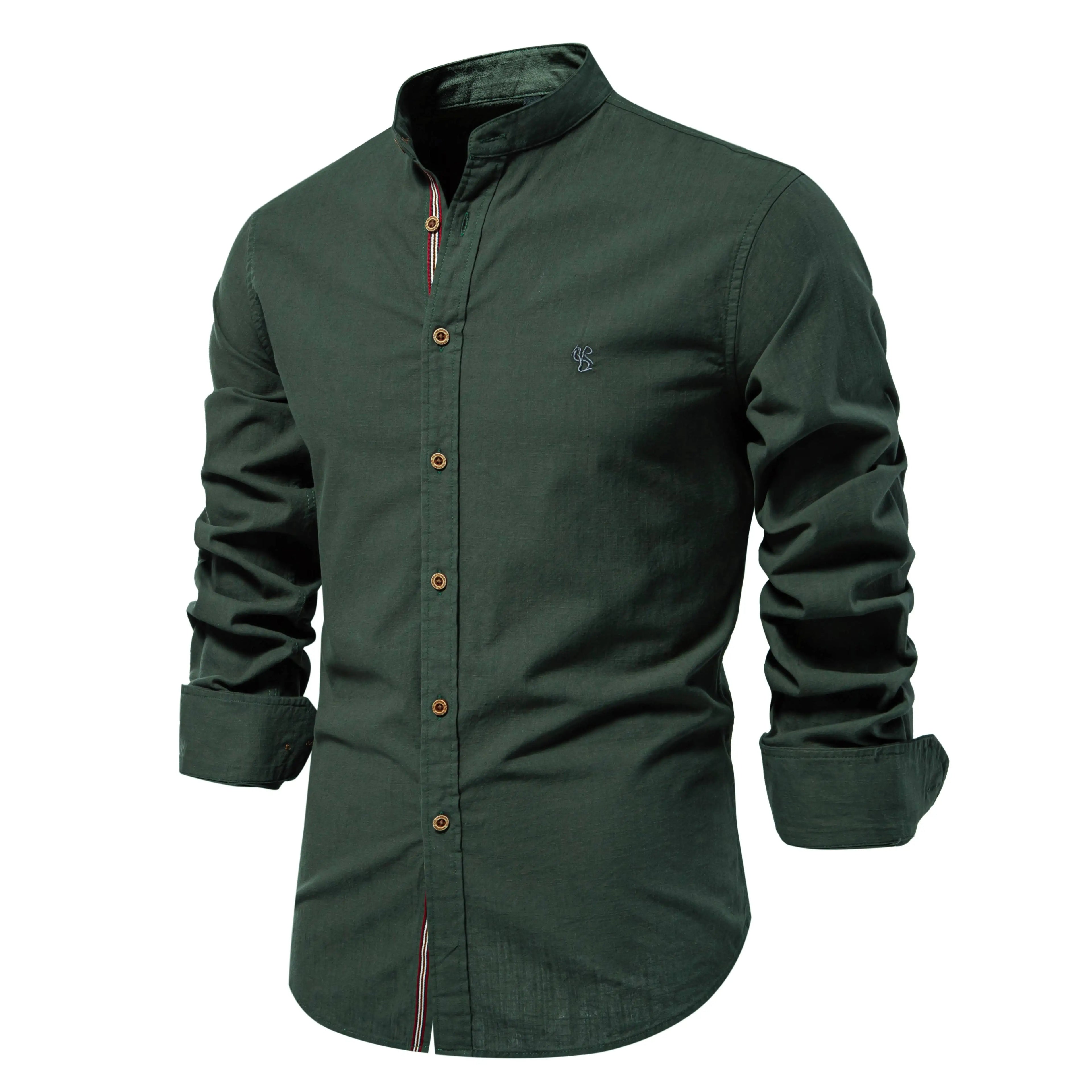 Chemise Homme 100% Coton – Manches Longues, Coupe Droite, Style Casual Premium