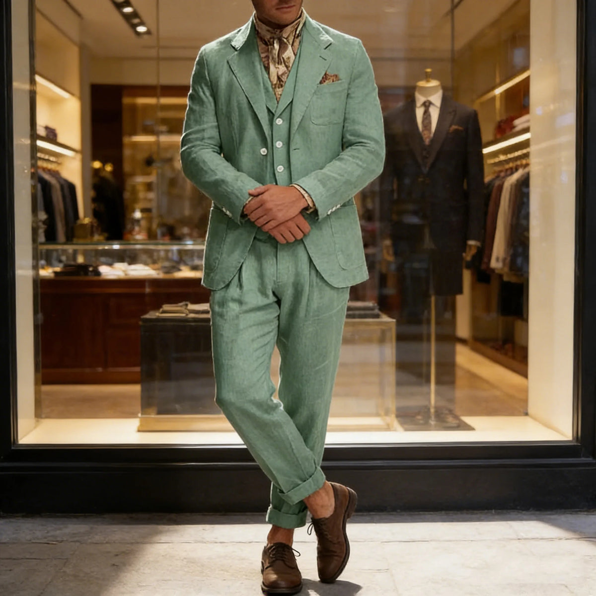Costume Lin Homme 3 Pièces – CLEVI Paris