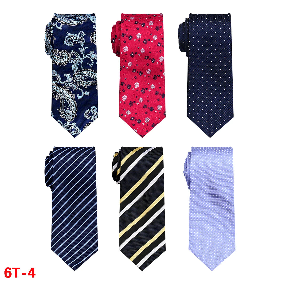 Lot de 6 cravates homme jacquard – CLEVI Paris