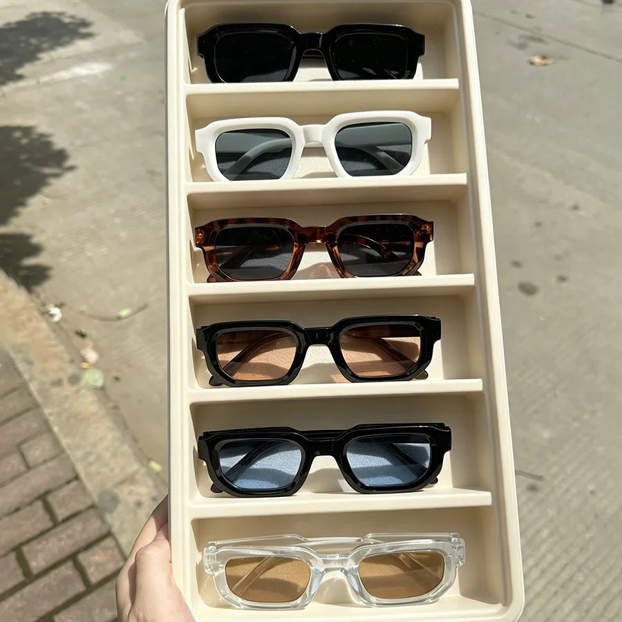 Lunettes de Soleil Rectangulaires Vintage Femme – Lot de 6 ou à l’unité – CLEVI Paris