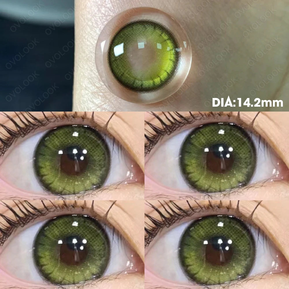 Lentilles de Contact Colorées Myopie OVOLOOK | Diopters -0 à -8 | 10 Couleurs – CLEVI Paris