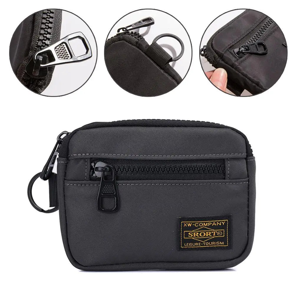 Porte-Monnaie Oxford Zipper Compact Unisexe — CLEVI Paris