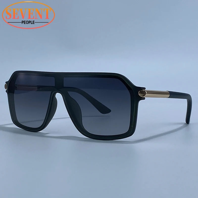 Lunettes de Soleil Monobloc Bouclier Oversize Homme – Monture Métal Style Vintage Outdoor UV400 – CLEVI Paris