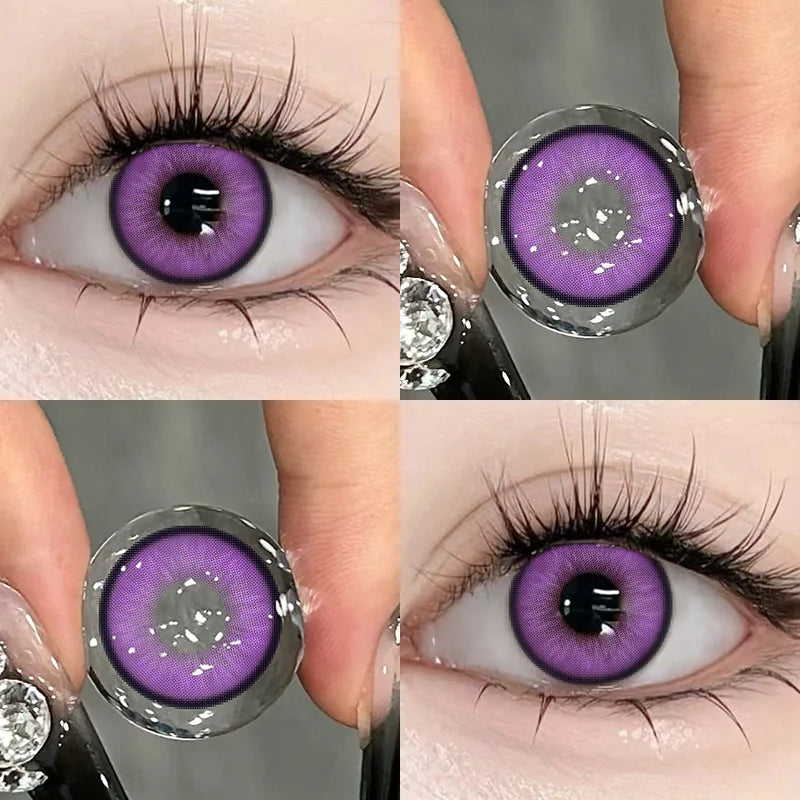 KSSEYE Lentilles de Contact Halloween Colorées Myopie Cosplay 0~-8.00 | 2 Pièces
