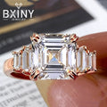 Bague Femme Moissanite Asscher 4CT Argent 925 Or – CLEVI Paris
