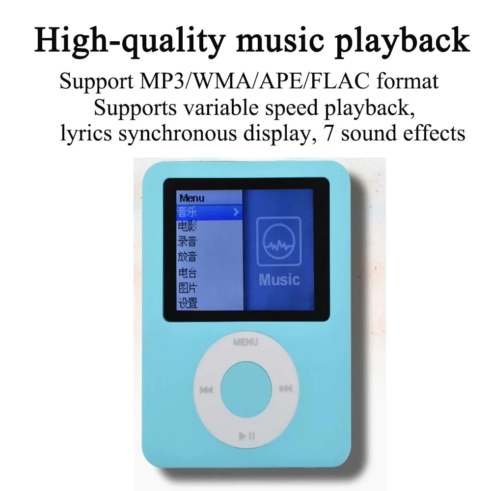 Lecteur MP3 HiFi Aluminium – Écran 1,8", FLAC/APE, Paroles Sync, 4 Couleurs | 4–32 Go