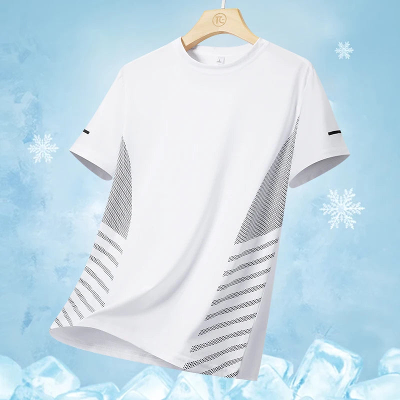 T-Shirt Running Homme Ice Silk Réfléchissant – Séchage Rapide & Respirant