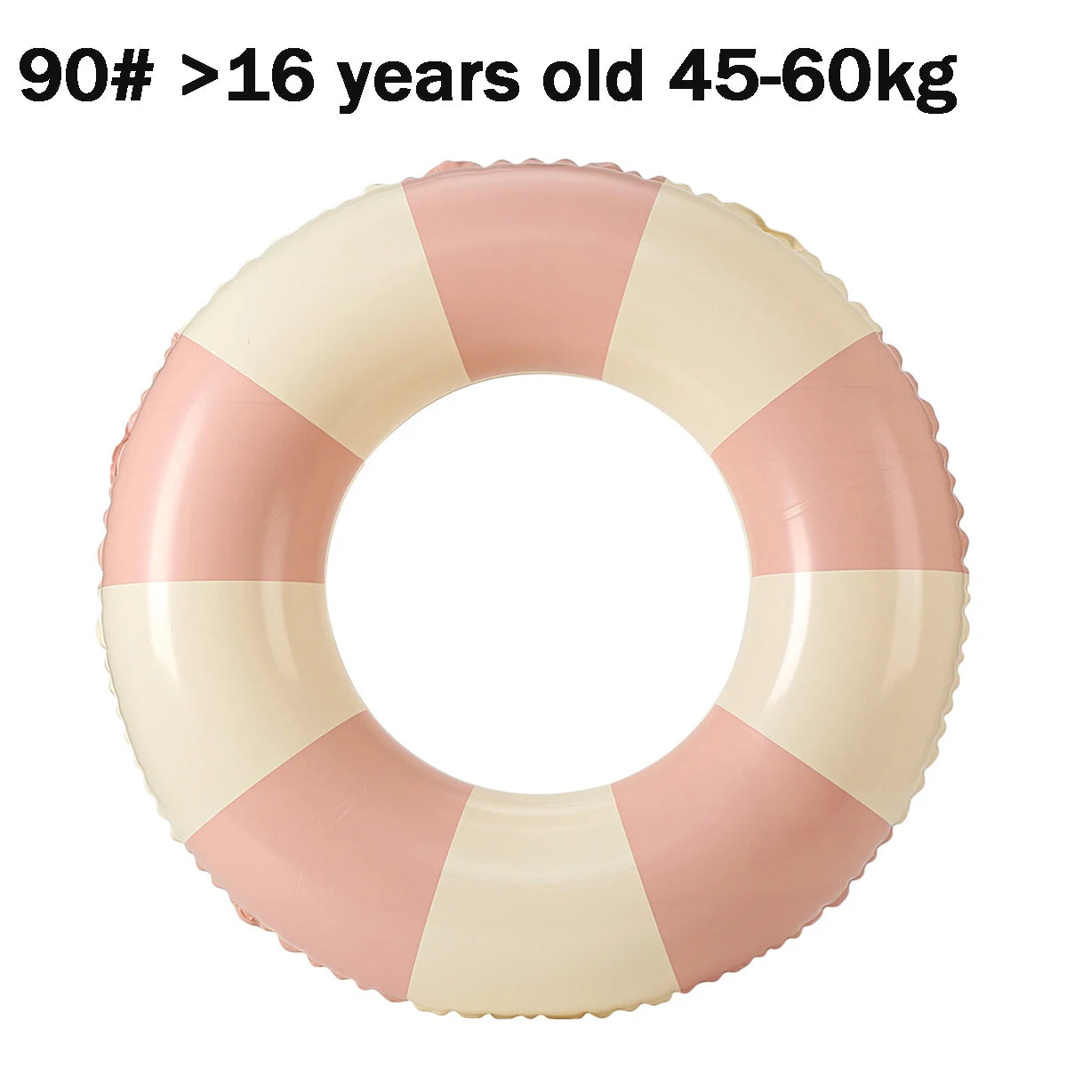 Bouée Gonflable Vintage Rayée – Anneau de Piscine Été 60 à 90 cm – Femme & Adulte