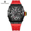 PAGANI DESIGN Montre Quartz Japonais Femme Homme Rectangulaire Saphir Silicone 42mm 100m – CLEVI Paris