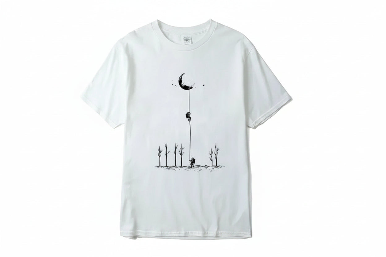 T-Shirt Homme Imprimé Astronaute Hip-Hop Coupe Loose Col Rond 11 Coloris – CLEVI Paris