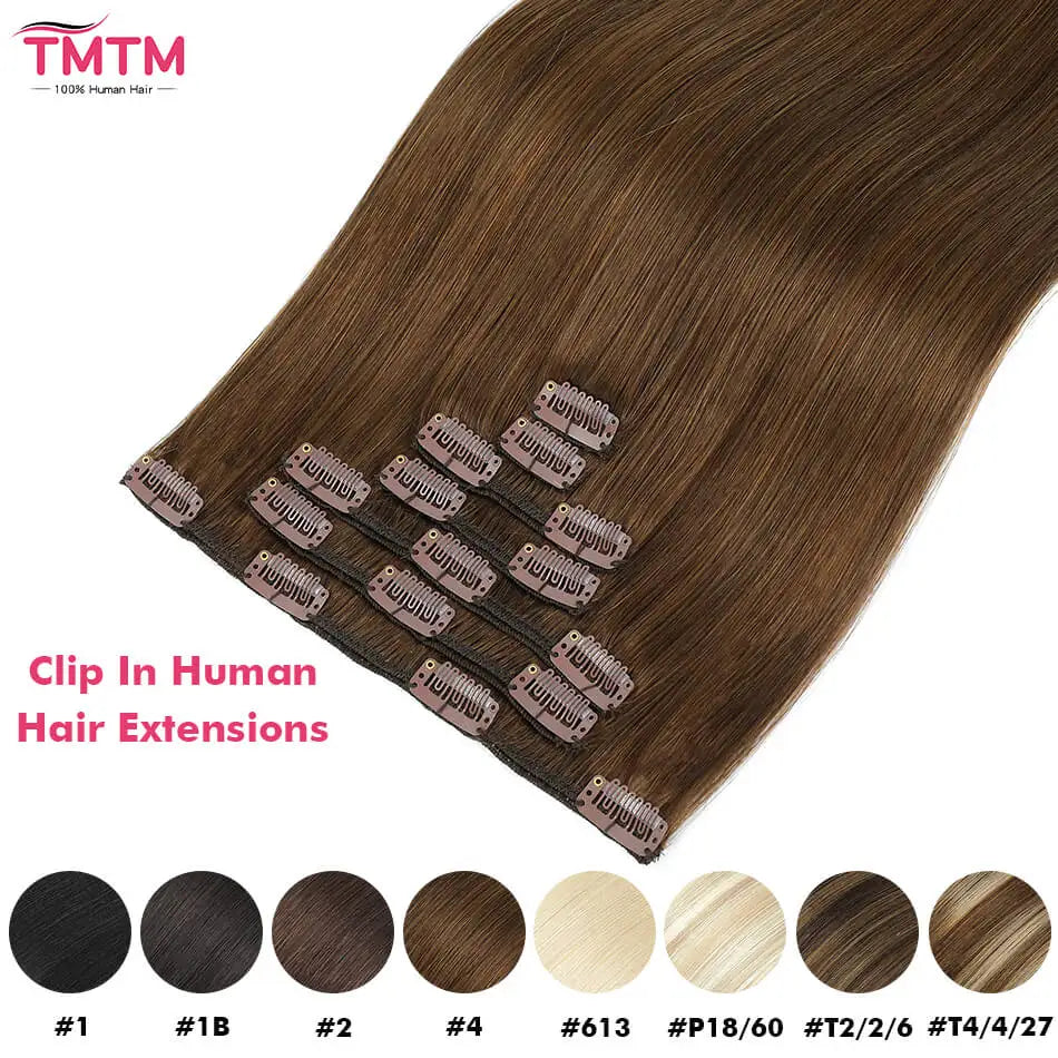 Extensions clip-in cheveux humains 7 pièces – CLEVI Paris