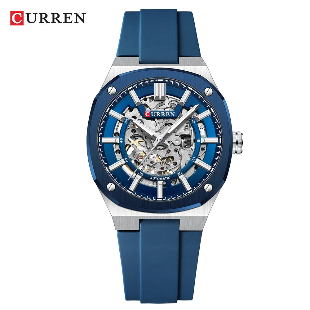 Montre Mécanique Automatique Homme CURREN 8485 – Verre Saphir, Acier Inoxydable