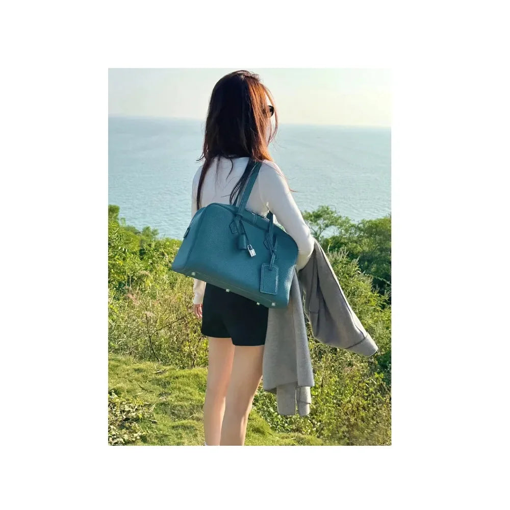 Sac Cuir Véritable Minimaliste Grande Capacité Femme – CLEVI Paris
