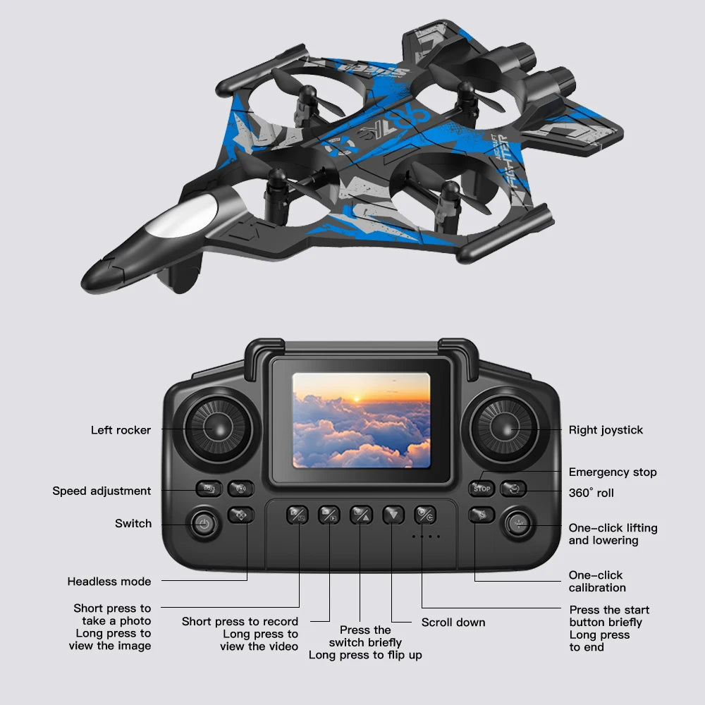 Mini Drone RC Mousse YL85/YL86 – WiFi 2,4G, Caméra, LED, Cascades 360°, Mode Sans Tête – CLEVI Paris