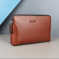 Pochette Clutch Cuir Véritable Homme Double Zip DIYA – CLEVI Paris