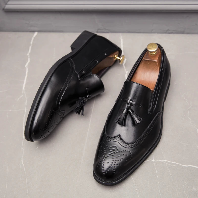 Mocassins Homme à Glands Cuir Souple Slip-On – Confort & Style – CLEVI Paris