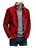 Blazer homme col montant, patchs aux coudes – CLEVI Paris