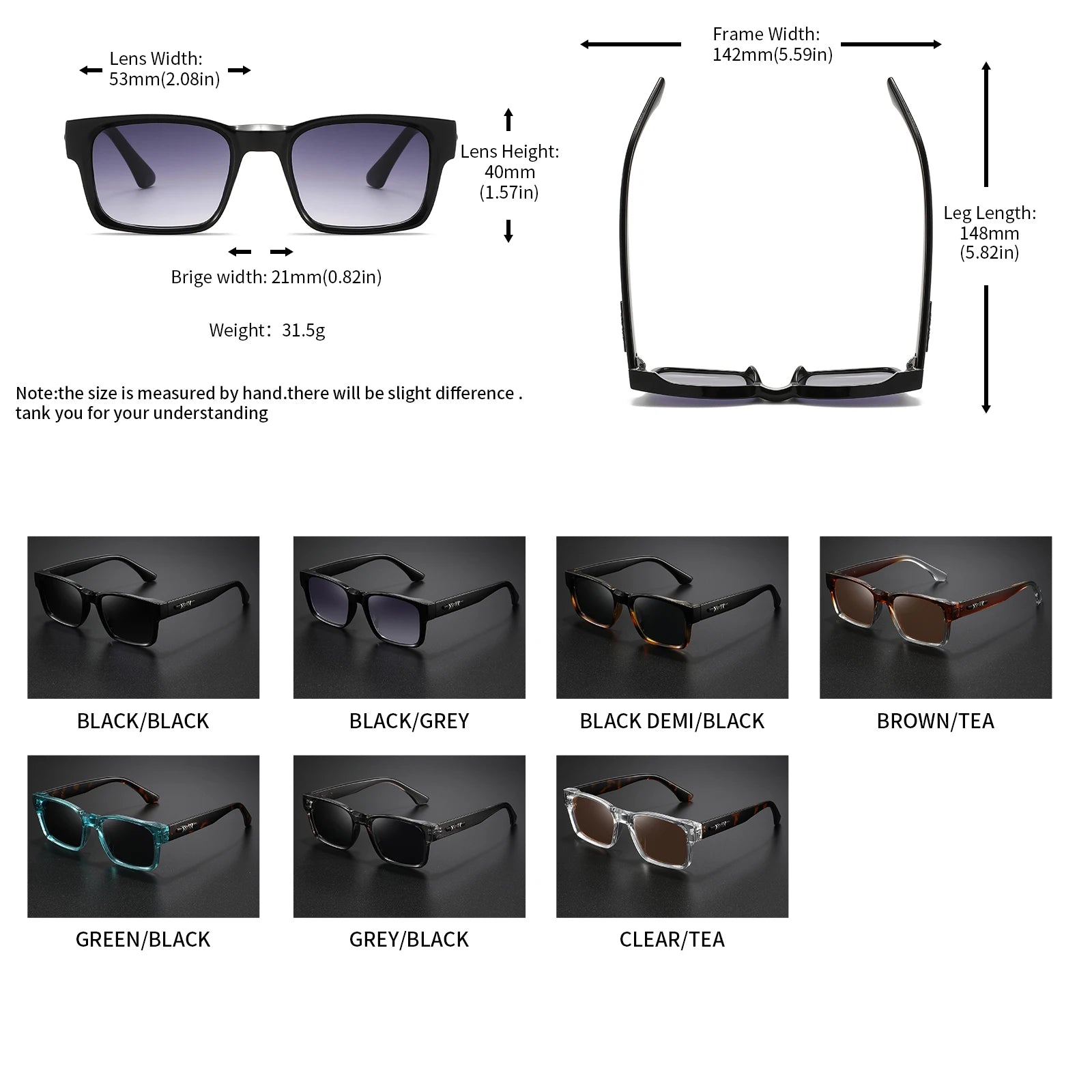 Lunettes de Soleil Rétro Punk Carrées UV400 Unisexe — CLEVI Paris