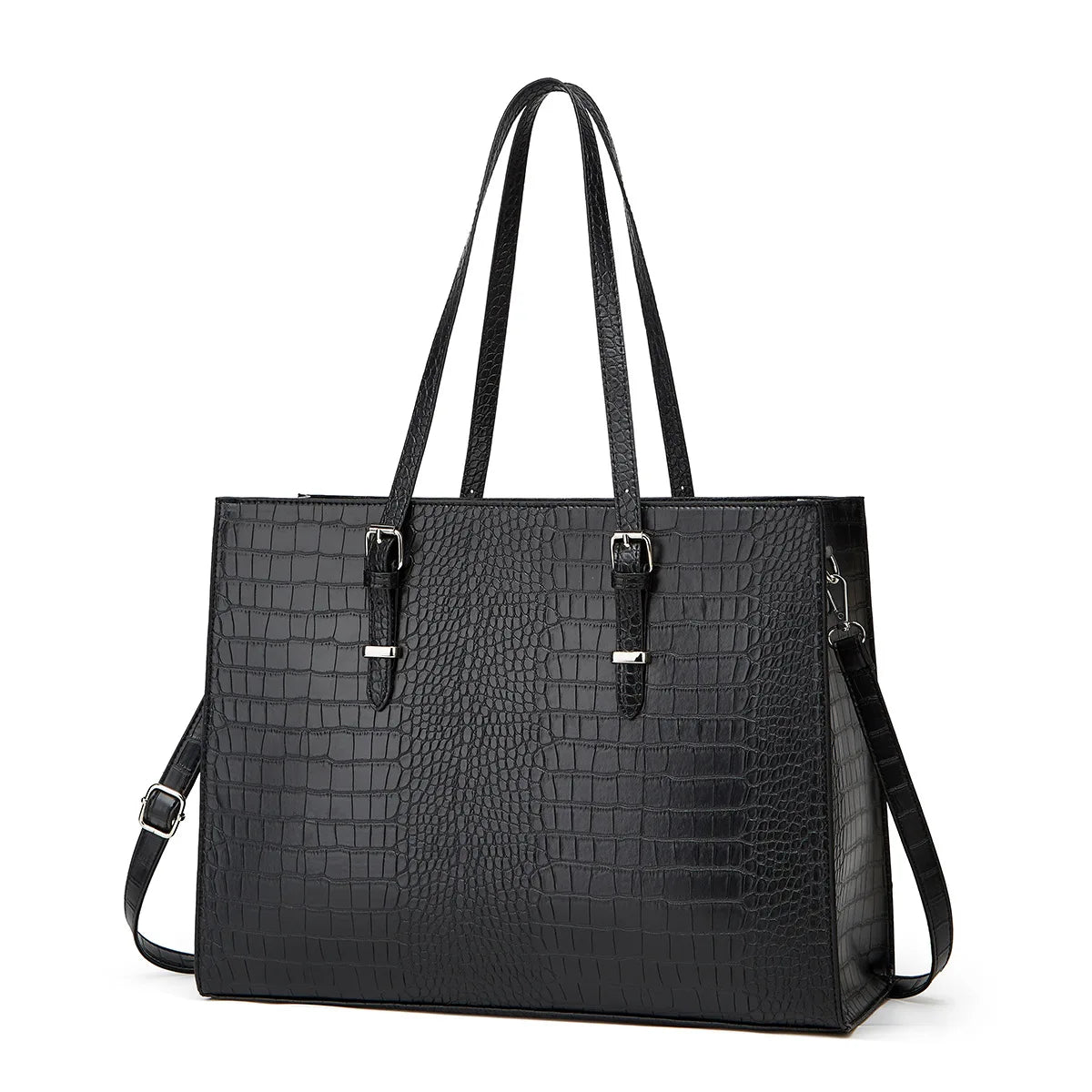 Sac Épaule Femme Simili Cuir Multi-Zips Motif Animal Noir – CLEVI Paris