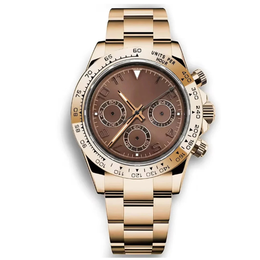 Corgeut Montre Quartz VK63 Homme Chronographe Complet 40mm Acier Sport 24h – CLEVI Paris