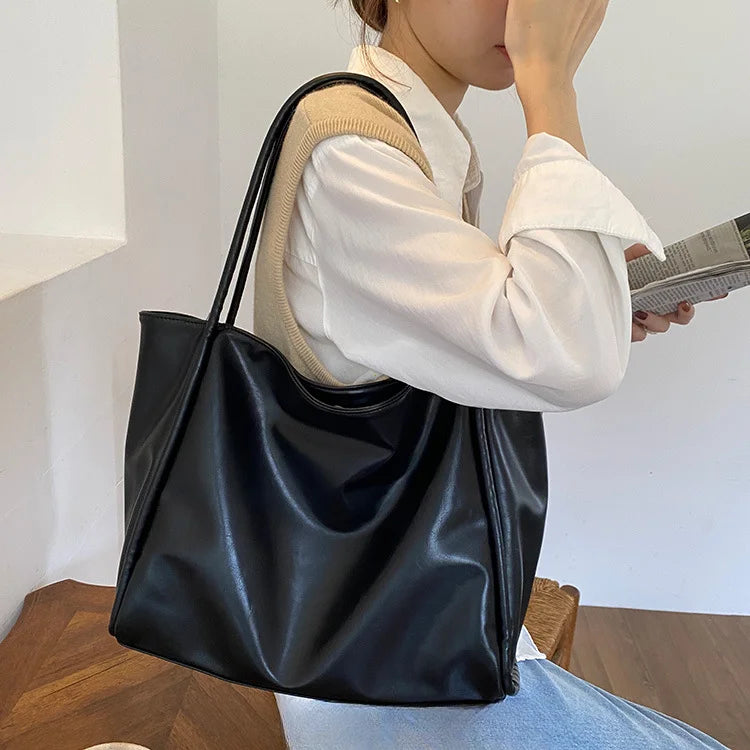 Sac Cabas Femme Cuir PU Grande Capacité Fermeture Magnétique – CLEVI Paris