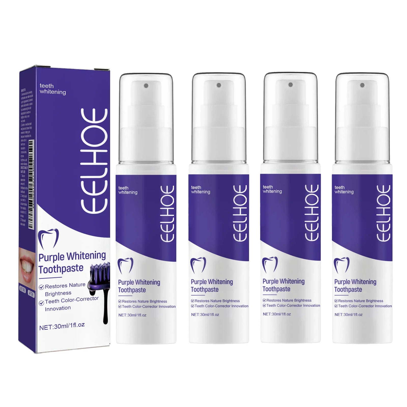 Dentifrice Blanchissant V34 | Correcteur de Couleur Violet & Haleine Fraîche