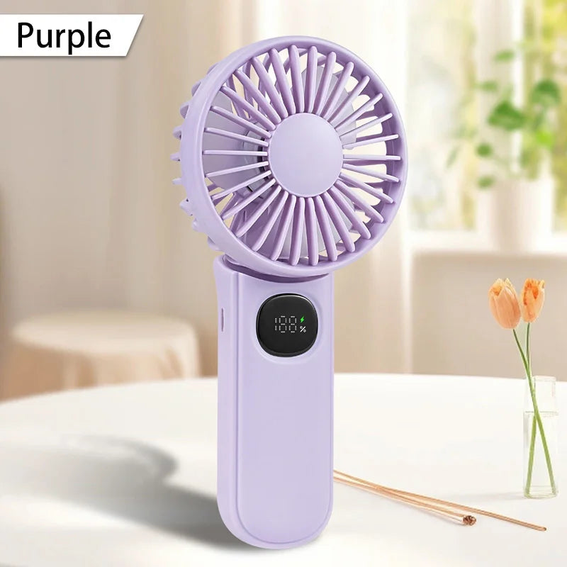 Ventilateur pliable rechargeable 3000 mAh, LED – CLEVI Paris