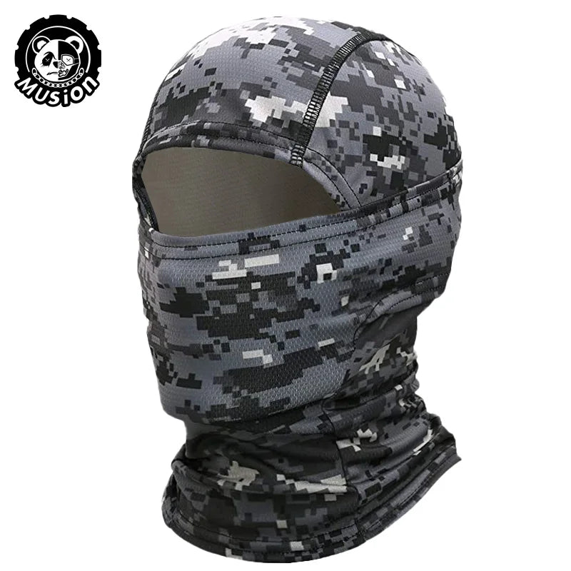 Cagoule Masque Facial Camouflage | Polyester Knit, Cyclisme, Ski, Chasse – CLEVI Paris