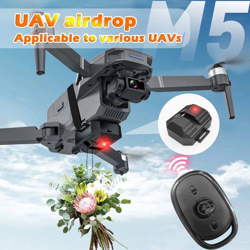 Système de Largage Télécommandé 2.4G pour Drone – Charge Utile 750g, Installation Sans Démontage & USB – CLEVI Paris