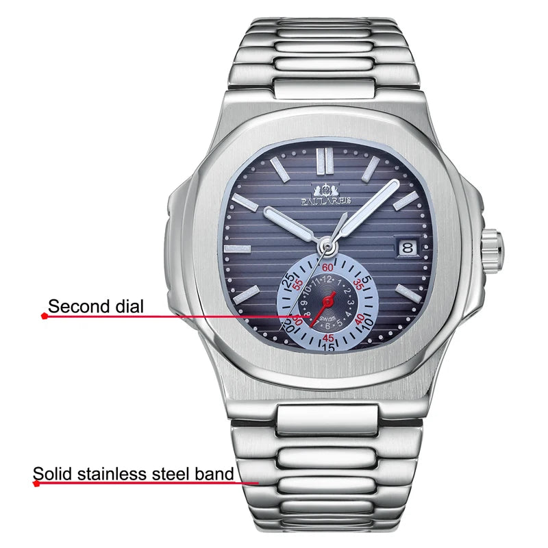 Montre Mécanique Carrée PAULAREIS Homme Acier – CLEVI Paris