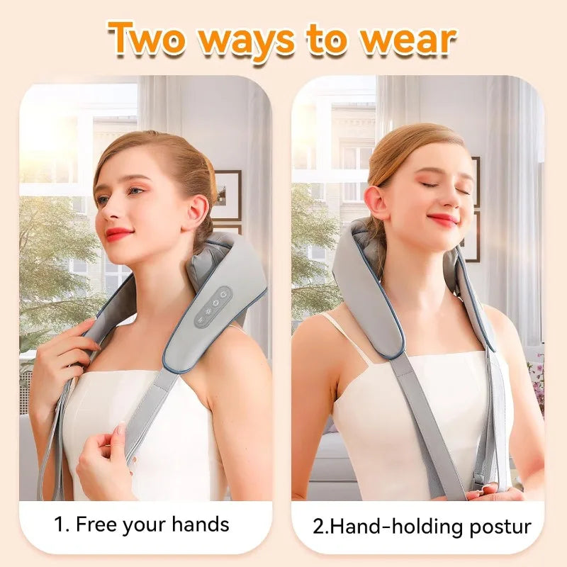 Masseur Trapèzes Sans Fil Chaleur & Pétrissage – CLEVI Paris