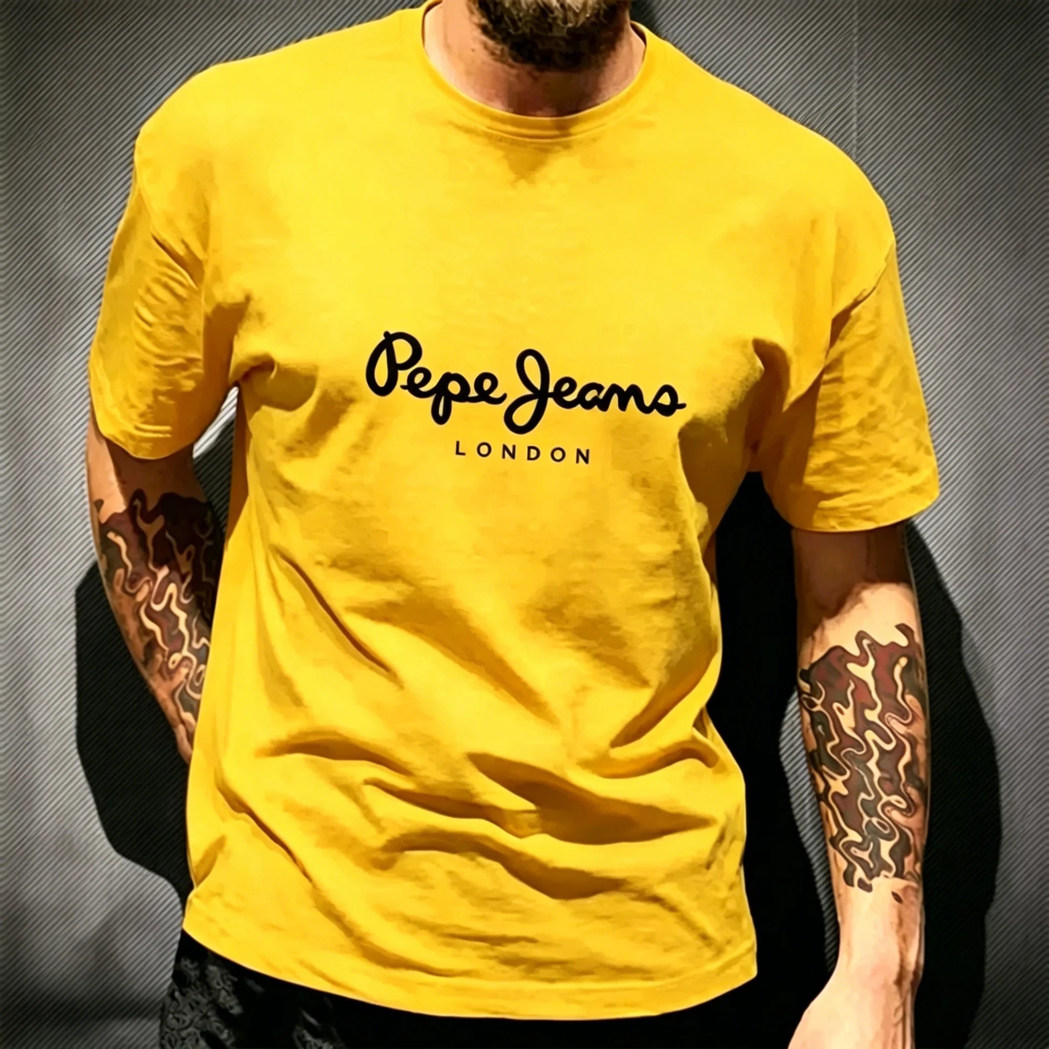 T-Shirt Homme Graphique Streetwear – Coton, Col Rond, Manches Courtes