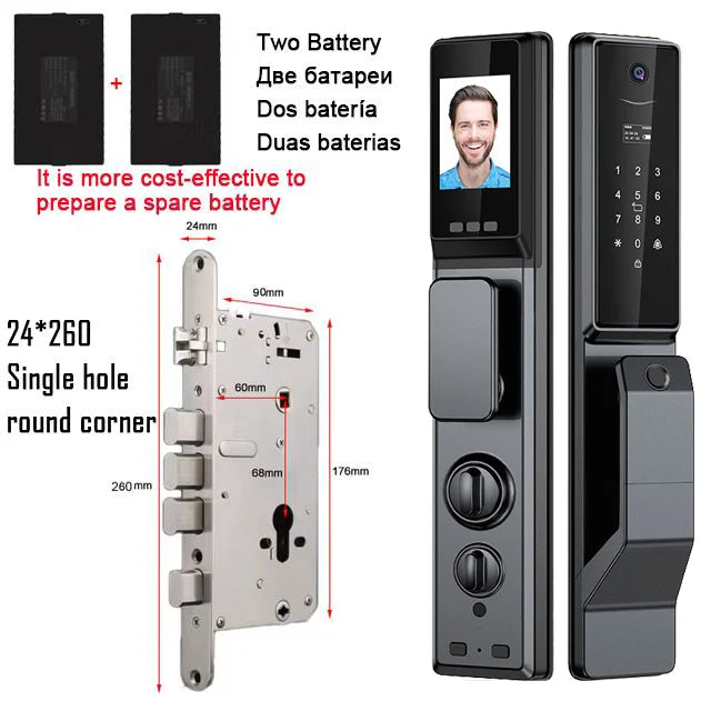 Serrure Connectée X6DL Extérieure IP66 Reconnaissance Faciale Caméra WiFi Tuya – CLEVI Paris