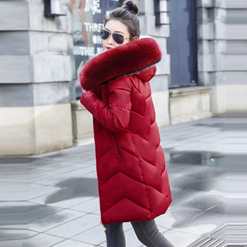 Parka Femme Fourrure Synthétique Capuche Grande Taille – CLEVI Paris