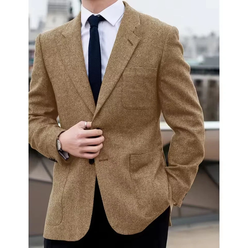 Blazer homme en polyester à simple boutonnage – CLEVI Paris