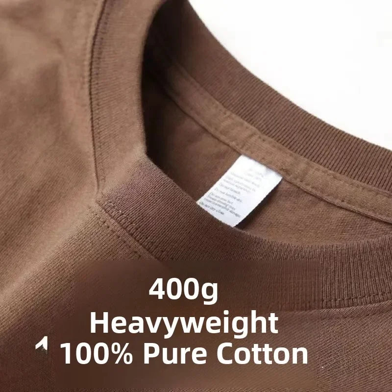 T-Shirt Unisexe Coton Lourd 400g Col Rond Manches Courtes Coupe Ample Été – CLEVI Paris