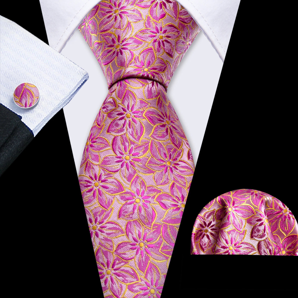 Ensemble cravate homme floral – CLEVI Paris