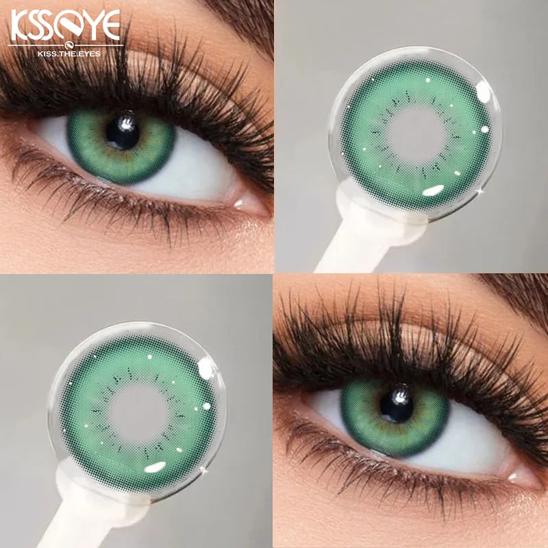 Lentilles de Contact Colorées KSSEYE – 9 Teintes, Avec ou Sans Correction, Port Annuel