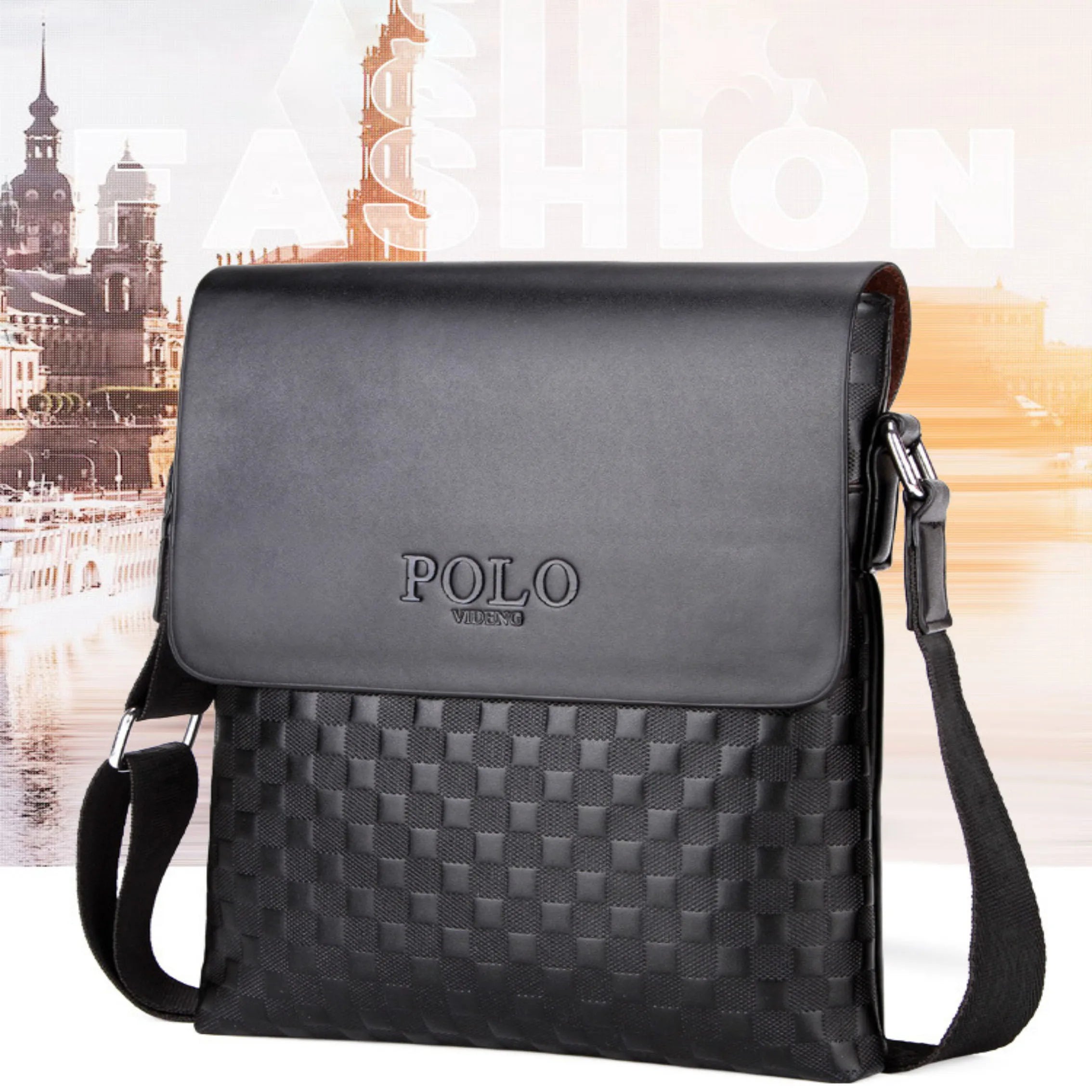 Sac Bandoulière Homme Carreaux Casual Crossbody Compact – CLEVI Paris