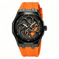Montre Quartz Cadran Roue SHUAIKE Homme Caoutchouc – CLEVI Paris