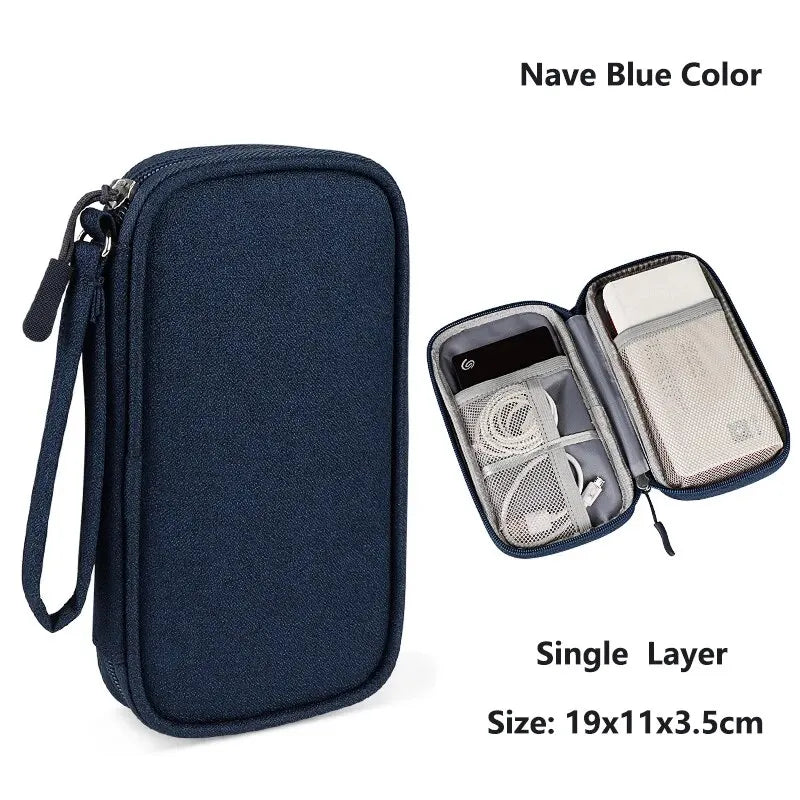 Pochette Organisateur Câbles Voyage Nylon Imperméable 1 ou 2 Couches – CLEVI Paris
