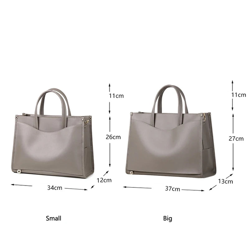 Sac Fourre-Tout Femme Cuir Véritable Bandoulière 2 Tailles – CLEVI Paris