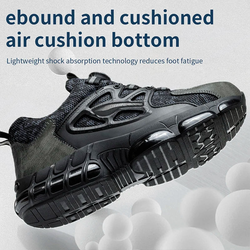 Chaussure de Sécurité Unisexe Embout Acier Semelle Anti-Perforation Kevlar Coussin d’Air – CLEVI Paris