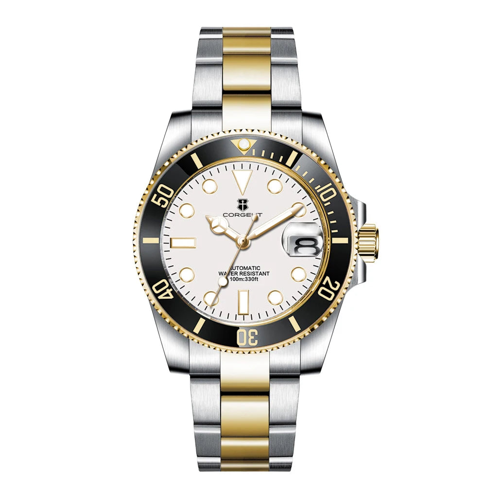Montre Automatique Homme Corgeut NH35 – Diver 40mm Lunette Céramique Verre Saphir – CLEVI Paris