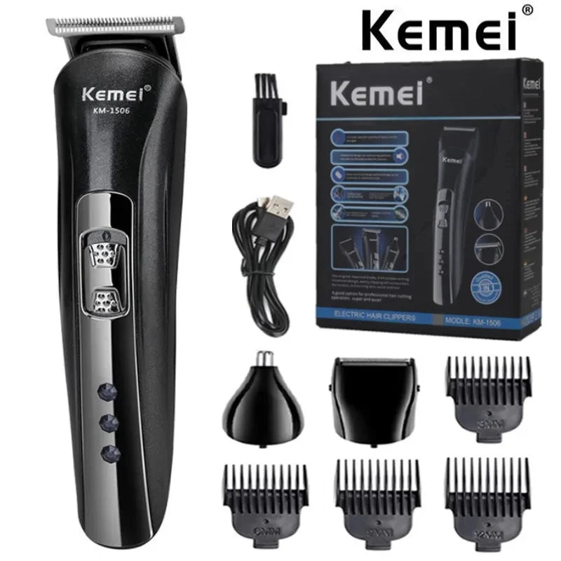 Rasoir Électrique 3-en-1 Kemei KM-1506 Recharge USB — CLEVI Paris