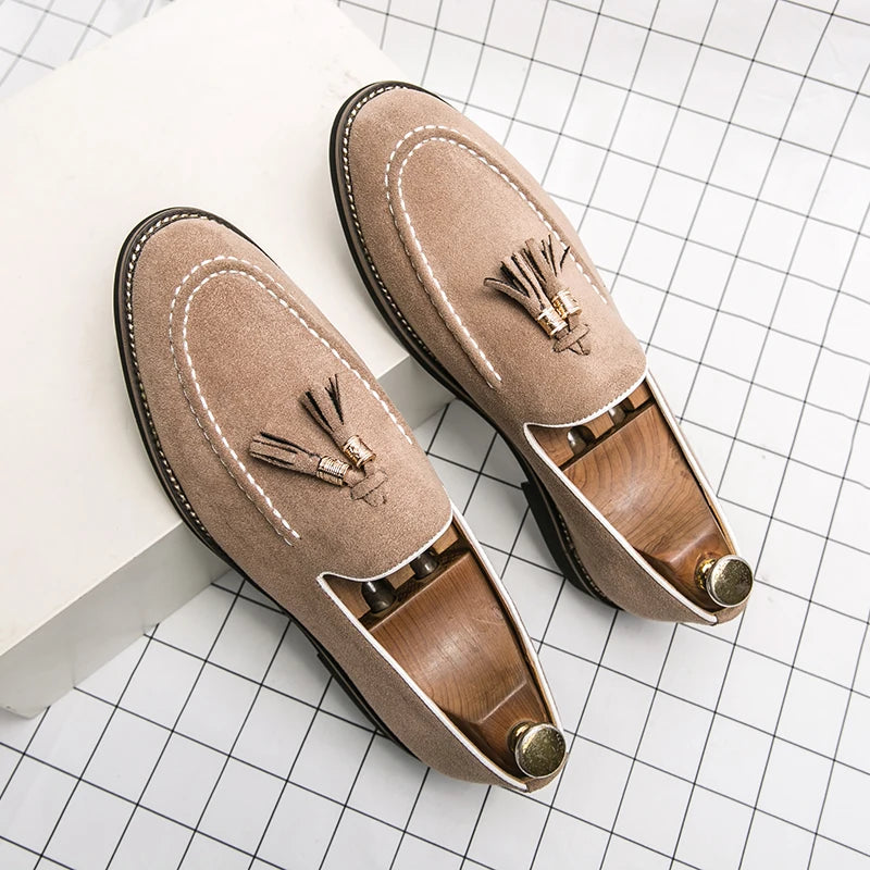 Mocassin Homme Daim Glands Slip-On | Semelle Massage 4 Coloris